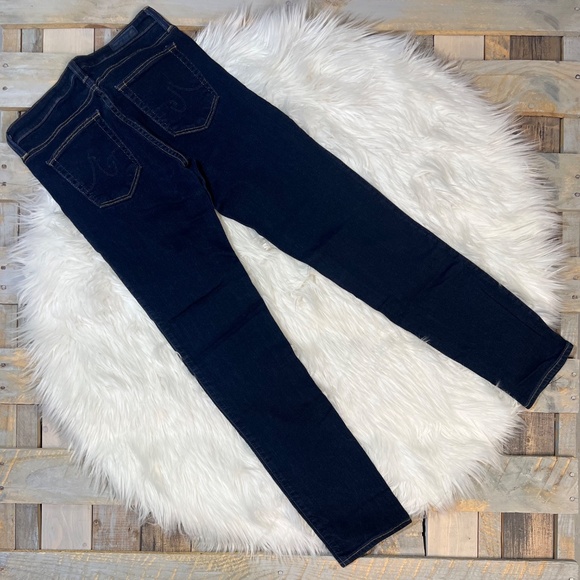 EUC [AG] Prima Mid Rise Cigarette Dark Wash Skinny Blue Jeans | 26R · XS · 2 - Picture 4 of 13